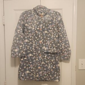 PLUIE PLUIE Girl Floral Patterned Raincoat Size 9/10